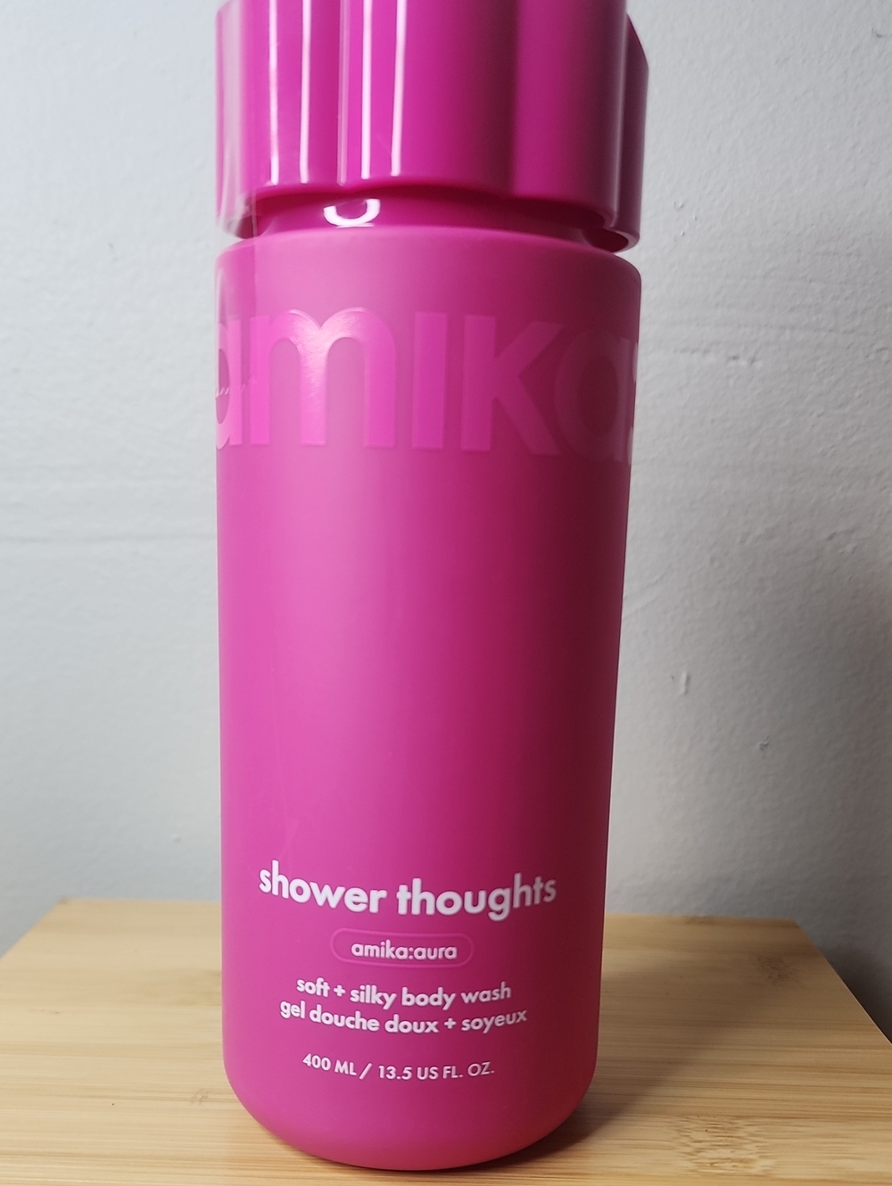 amika Shower Thoughts Soft + Silky Body Wash — Bright Pink